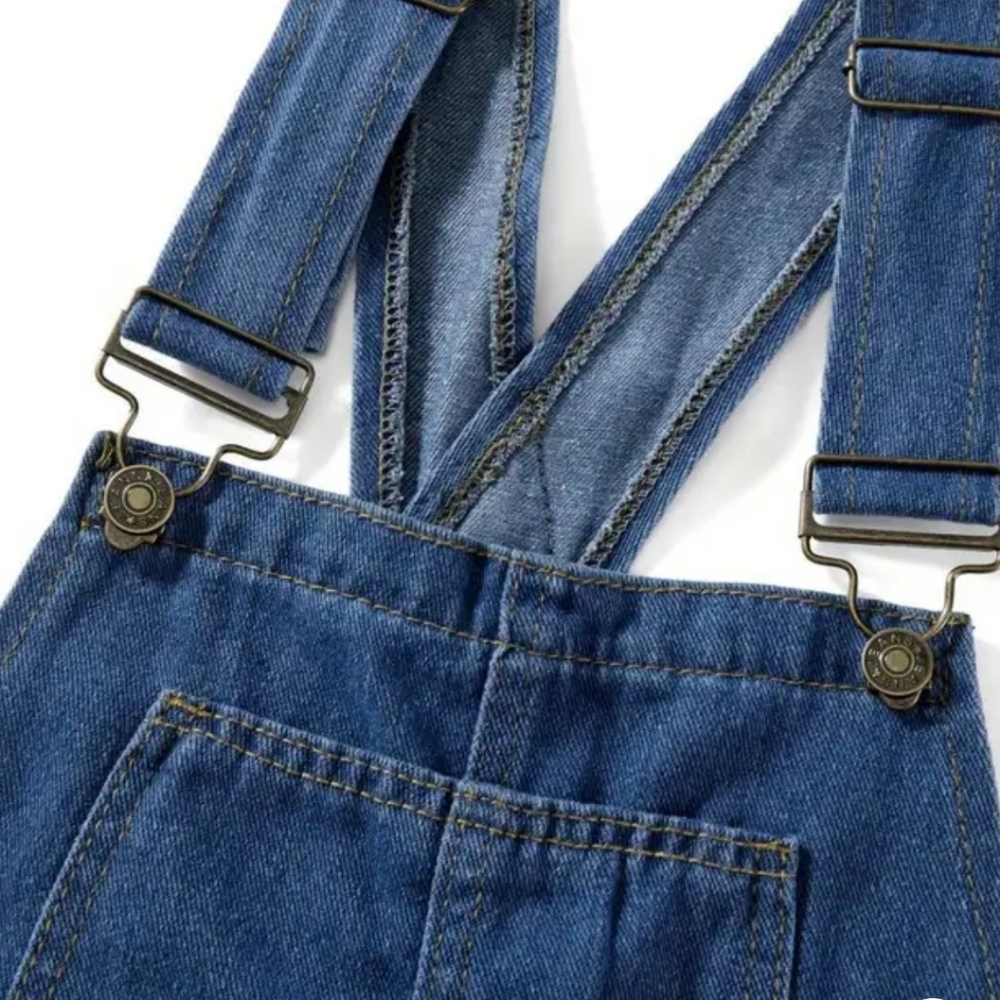 All time faves bib denims in medium blue. Medium blue wash.  Sz large. N… - Picture 7 of 7